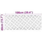 vidaXL Schodový rošt Obdĺžnikový 2 pcs Strieborná 100 x 40 cm Hliník – Obrázok 7