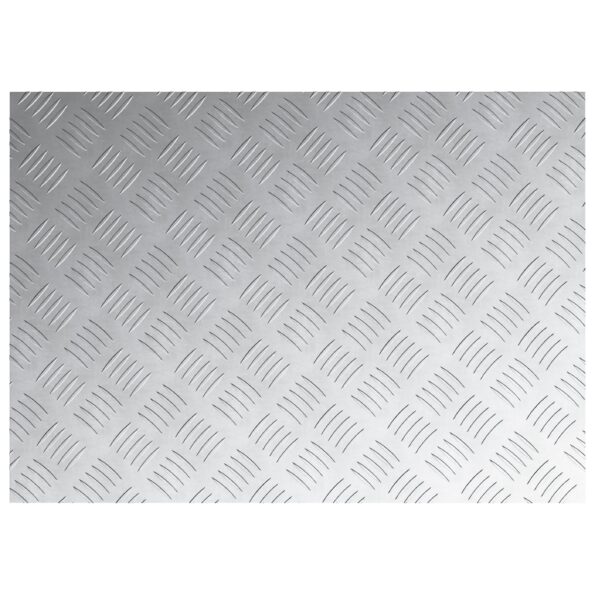 vidaXL Schodový rošt Obdĺžnikový 4 pcs Strieborná 70 x 50 cm Hliník – Obrázok 5