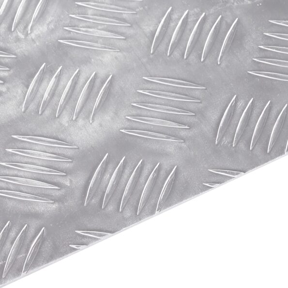 vidaXL Schodový rošt Obdĺžnikový 4 pcs Strieborná 70 x 50 cm Hliník – Obrázok 6
