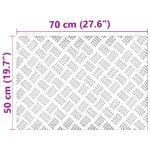 vidaXL Schodový rošt Obdĺžnikový 4 pcs Strieborná 70 x 50 cm Hliník – Obrázok 8