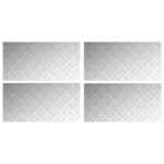 vidaXL Hliníkové protišmykové plechy 4 ks 100x50 cm – Obrázok 2