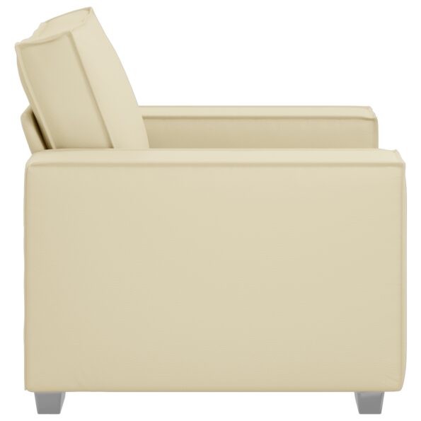 vidaXL Kreslo Krémové 59 cm z umelej kože – Obrázok 6