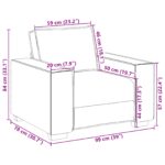 vidaXL Kreslo Krémové 59 cm z umelej kože – Obrázok 8