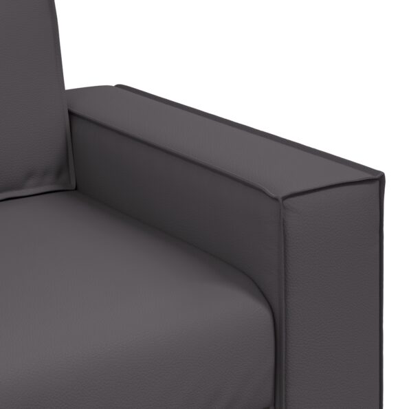 vidaXL Sofový kreslo Biely 100 cm Umelá koža – Obrázok 7