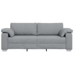 vidaXL Trojmiestna pohovka Svetlosivá 178 cm Textília – Obrázok 5