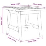 vidaXL Bočný stolík 45x45x40 cm z masívneho akáciového dreva – Obrázok 10