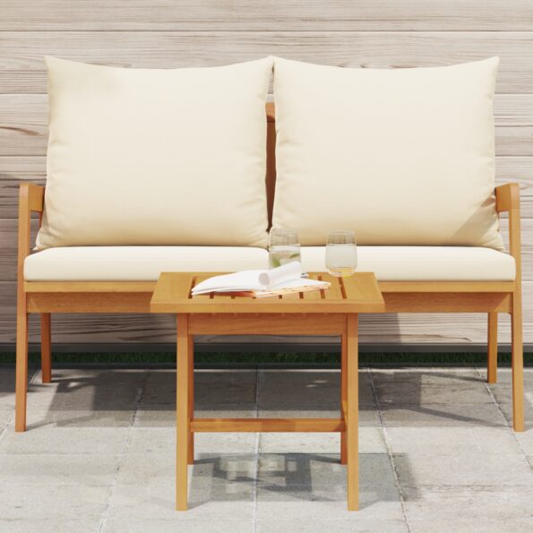 vidaXL Bočný stolík 45x45x40 cm z masívneho akáciového dreva – Obrázok 4