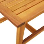 vidaXL Bočný stolík 45x45x40 cm z masívneho akáciového dreva – Obrázok 9