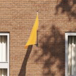 vidaXL Držiak na vlajku pre 1 vlajku na stenu, čierna oceľ