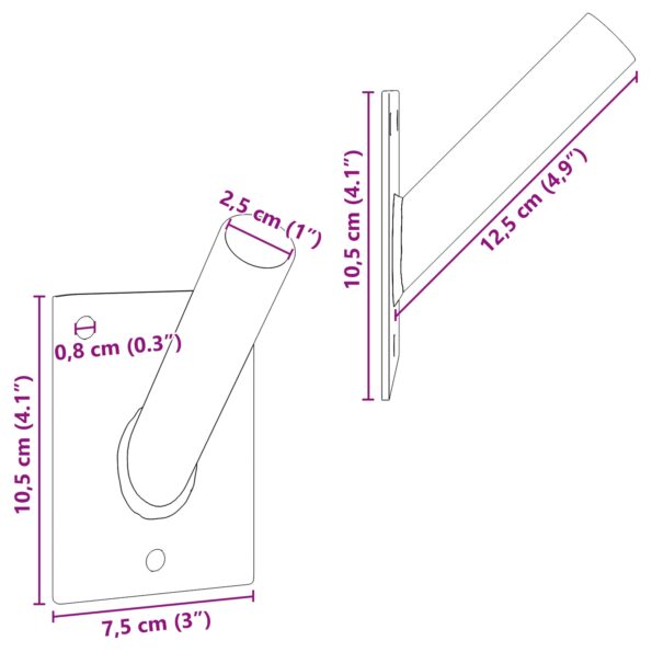vidaXL Držiak na vlajku pre 1 vlajku na stenu, čierna oceľ – Obrázok 8