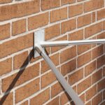 vidaXL Držiteľ vlajky na 2 vlajky na stenu, strieborná oceľ – Obrázok 3