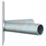 vidaXL Držiteľ vlajky na 2 vlajky na stenu, strieborná oceľ – Obrázok 5