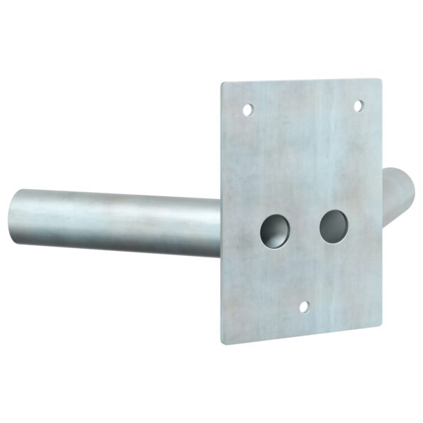 vidaXL Držiteľ vlajky na 2 vlajky na stenu, strieborná oceľ – Obrázok 6