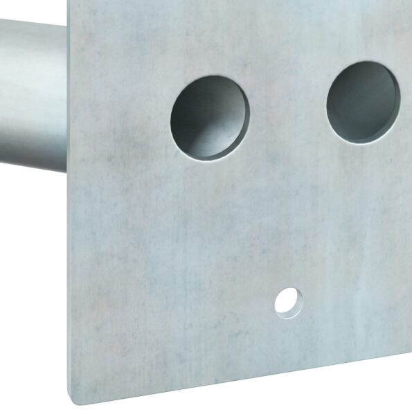 vidaXL Držiteľ vlajky na 2 vlajky na stenu, strieborná oceľ – Obrázok 7