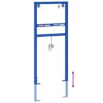 vidaXL Kúpeľňový doplnok Modrý Kov 50 x 17,5 x 136 cm Odolný – Obrázok 9