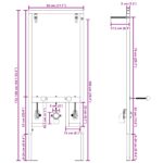 vidaXL Držiaky do kúpeľne Modrá Kov, Plast 50 x 17.5 x 136 cm Trvácne – Obrázok 10