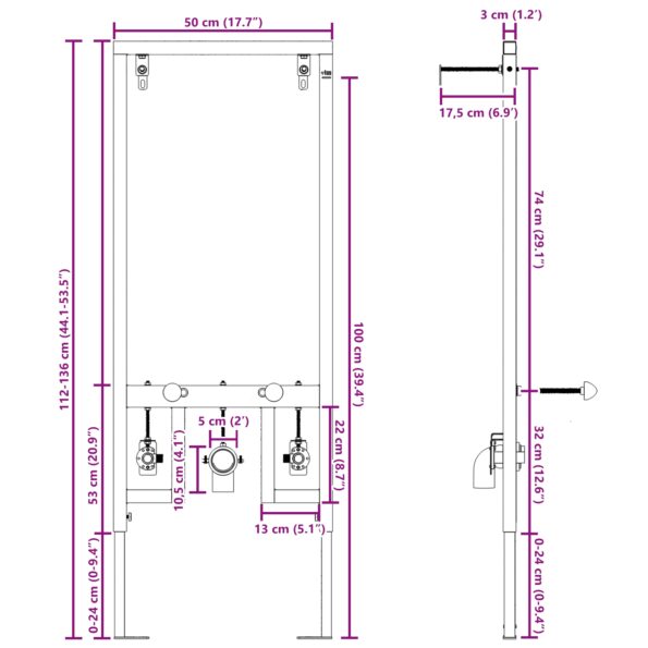 vidaXL Držiaky do kúpeľne Modrá Kov, Plast 50 x 17.5 x 136 cm Trvácne – Obrázok 10