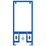 vidaXL Držiaky do kúpeľne Modrá Kov, Plast 50 x 17.5 x 136 cm Trvácne – Obrázok 2