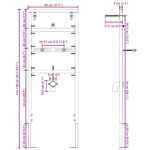 vidaXL Kúpeľňový doplnok Montáž Modrá Oceľ 50 x 17.5 x 139 cm – Obrázok 10