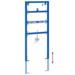 vidaXL Kúpeľňový doplnok Montáž Modrá Oceľ 50 x 17.5 x 139 cm – Obrázok 9