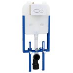 vidaXL Rám na upevnenie toalety do kúpeľne Biele Plast 50 x 8 x 131 cm