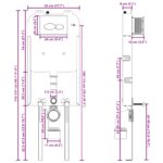 vidaXL Rám na upevnenie toalety do kúpeľne Biele Plast 50 x 8 x 131 cm – Obrázok 10