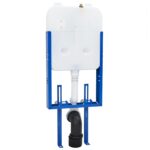 vidaXL Rám na upevnenie toalety do kúpeľne Biele Plast 50 x 8 x 131 cm – Obrázok 4