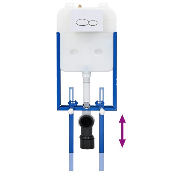 vidaXL Rám na upevnenie toalety do kúpeľne Biele Plast 50 x 8 x 131 cm – Obrázok 9