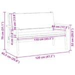 vidaXL Záhradná lavička s vankúšmi z masívneho akáciového dreva – Obrázok 7