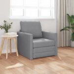 vidaXL Rozkladacia posteľ 60cm Svetlosivá látka