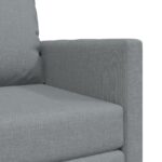 vidaXL Rozkladacia posteľ 60cm Svetlosivá látka – Obrázok 8