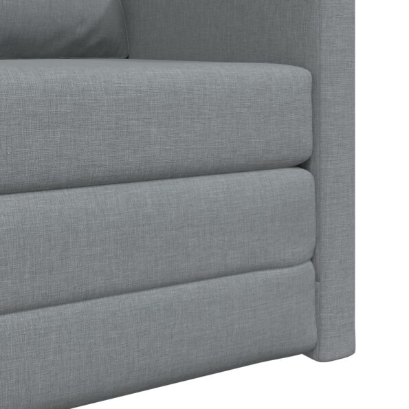 vidaXL Rozkladacia posteľ 60cm Svetlosivá látka – Obrázok 9