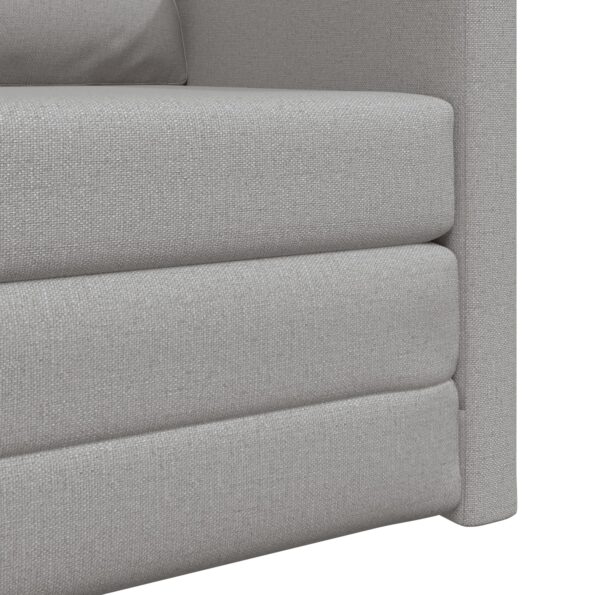 vidaXL Rozkladacia posteľ 60cm Oblá šedá látka – Obrázok 9