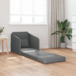 vidaXL Rozkladacia posteľ Tmavo šedá 65 x 80 x 83 cm látka – Obrázok 3