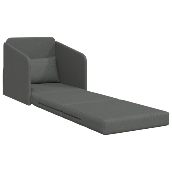 vidaXL Rozkladacia posteľ Tmavo šedá 65 x 80 x 83 cm látka – Obrázok 4