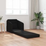 vidaXL Rozkladacia posteľ Čierna 65 x 80 x 83 cm látka – Obrázok 3