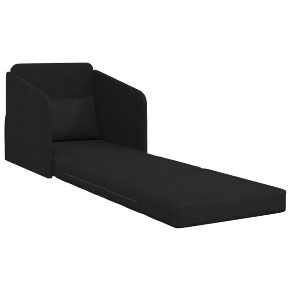 vidaXL Rozkladacia posteľ Čierna 65 x 80 x 83 cm látka – Obrázok 4