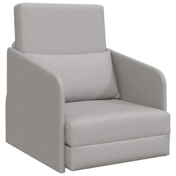vidaXL Rozkladacia posteľ Oblá šedá 65 x 80 x 83 cm látka – Obrázok 2