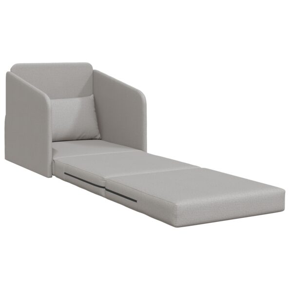 vidaXL Rozkladacia posteľ Oblá šedá 65 x 80 x 83 cm látka – Obrázok 4