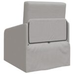 vidaXL Rozkladacia posteľ Oblá šedá 65 x 80 x 83 cm látka – Obrázok 7