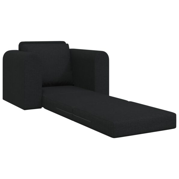 vidaXL Rozkladacia posteľ Čierna 98 x 71 x 83 cm látka – Obrázok 4