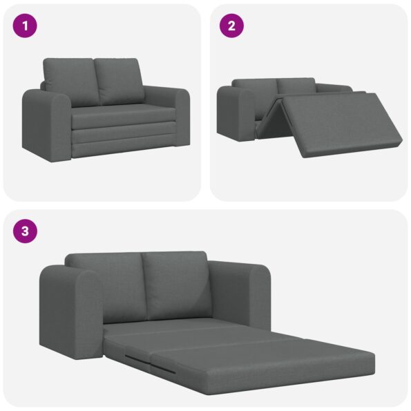 vidaXL Rozkladacia posteľ 60cm Tmavo šedá látka – Obrázok 11