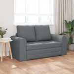 vidaXL Rozkladacia posteľ 60cm Tmavo šedá látka – Obrázok 3