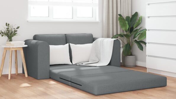 vidaXL Rozkladacia posteľ 60cm Tmavo šedá látka – Obrázok 4