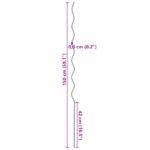 vidaXL Špirálové podpery na rastliny 20 ks 150 cm pozinkovaná oceľ – Obrázok 8