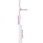 vidaXL Špirálové opory pre rastliny 20 ks 110 cm Oceľ – Obrázok 8