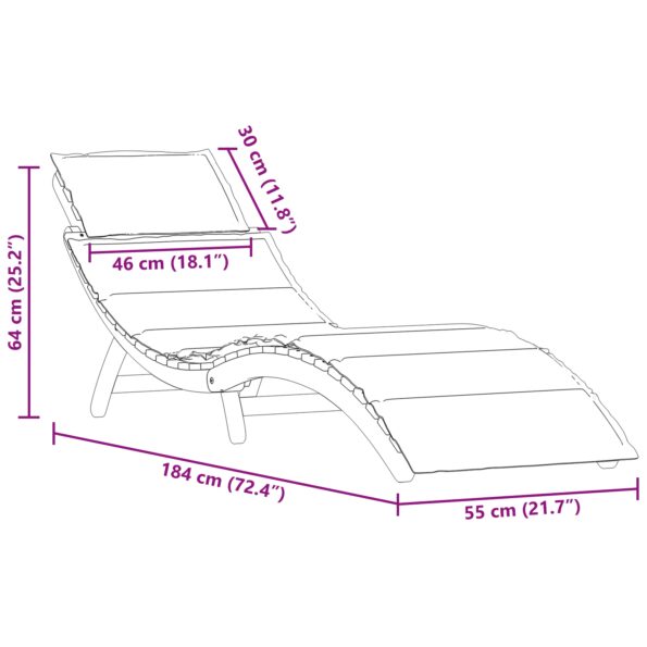 vidaXL Lehátka s vankúšmi 2 ks Tmavo šedé Masívna akácia – Obrázok 13