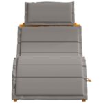 vidaXL Lehátka s vankúšmi 2 ks Tmavo šedé Masívna akácia – Obrázok 6