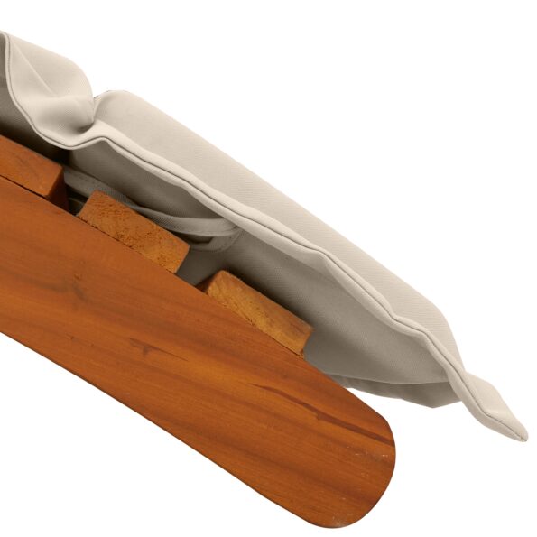 vidaXL Lehátka so sedačkami 2 ks - Krémovo biele - Masívne akácie – Obrázok 11