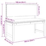 vidaXL Záhradná lavička s vankúšmi 100x50x91 cm z masívneho akáciového dreva – Obrázok 10